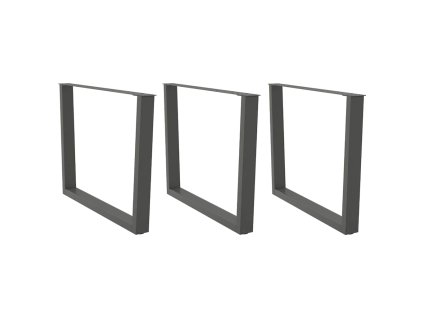 vidaXL Nohy k jídelnímu stolu ve tvaru V, 3 ks, antracitové, 100 x (72-73,3) cm, ocel
