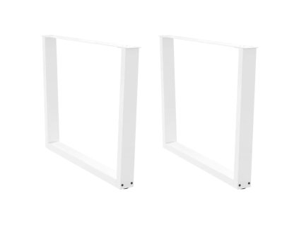 vidaXL Nohy k jídelnímu stolu ve tvaru V, 2 ks, bílé, 100 x (72-73,3) cm, ocel