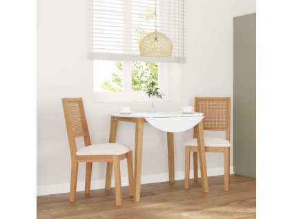 vidaXL Jídelní židle s polštáři 2 ks masivního dřeva s gumou