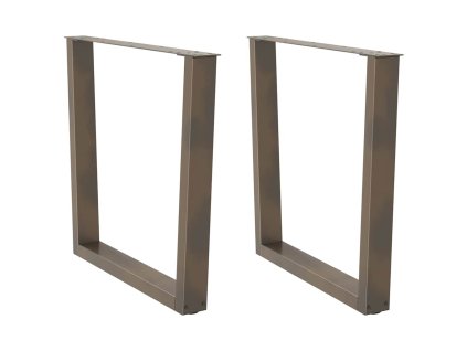 vidaXL Nohy k jídelnímu stolu ve tvaru V, 2 ks, přírodní ocel, 80 x (72-73,3) cm, ocel