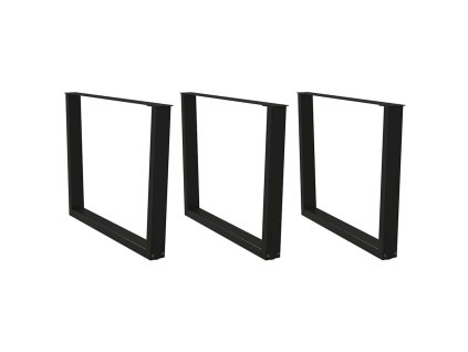 vidaXL Nohy k jídelnímu stolu ve tvaru V, 3 ks, černé, 100 x (72-73,3) cm, ocel