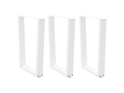 vidaXL Nohy k jídelnímu stolu ve tvaru V, 3 ks, bílé, 70 x (72-73,3) cm, ocel