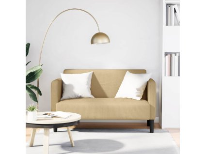 vidaXL Loveseat Sofa šedozelená 109 cm manšestrová tkanina