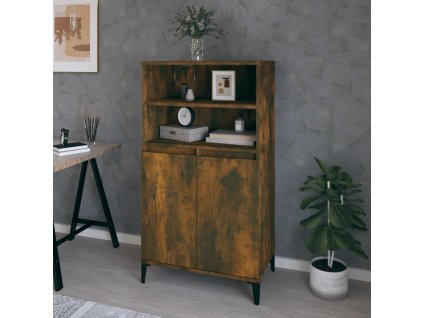 vidaXL Skříň highboard kouřový dub 60 x 36 x 110 cm kompozitní dřevo