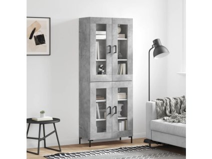 vidaXL Skříň highboard betonově šedá 69,5x34x180 cm kompozitní dřevo