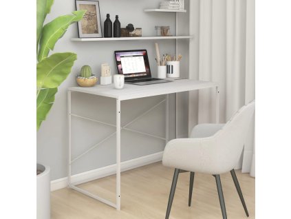 vidaXL Počítačový stůl bílý 110 x 60 x 70 cm kompozitní dřevo