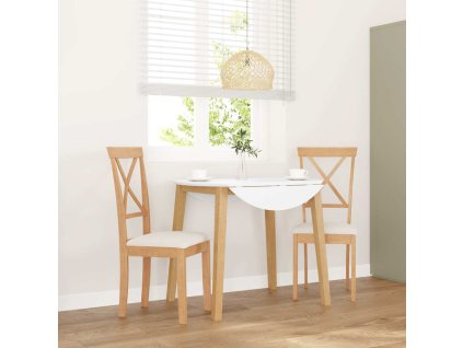 vidaXL Jídelní židle s polštáři 2 ks masivního dřeva s gumou