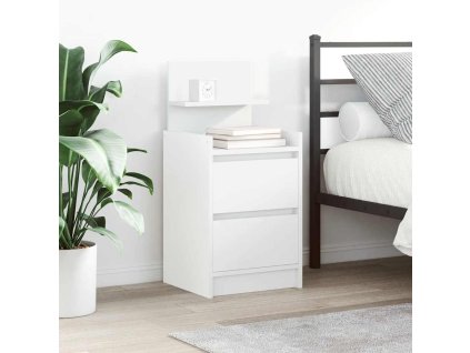 vidaXL Noční skříňky se 2 zásuvkami 2 ks bílé 38x34x80 cm
