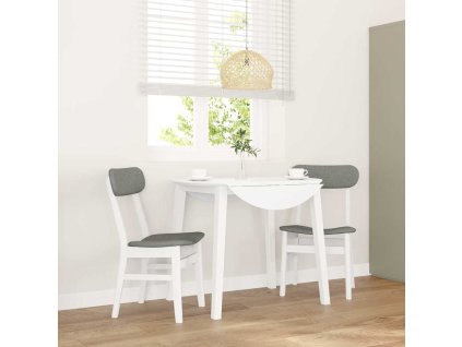 vidaXL Jídelní židle s polštáři 2 ks bílé masivní dřevo gumové