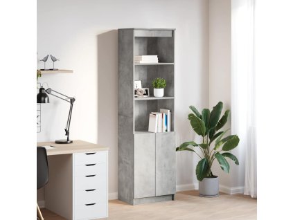 vidaXL Vysoká deska betonově šedá 50x35x180 cm Dřevěná konstrukce