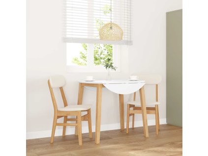 vidaXL Jídelní židle s polštáři 2 ks masivního dřeva s gumou