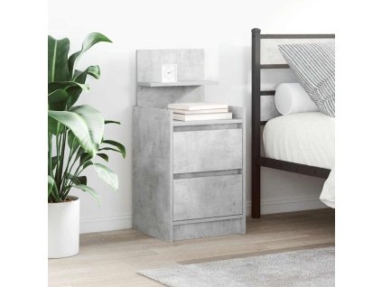 vidaXL Noční skříňky se 2 zásuvkami 2 ks Betonová šedá 38x34x80 cm