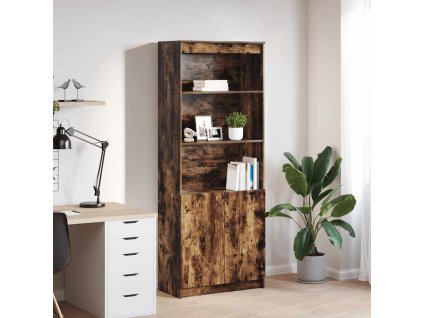 vidaXL Skříň highboard kouřový dub 70 x 35 x 180 cm kompozitní dřevo