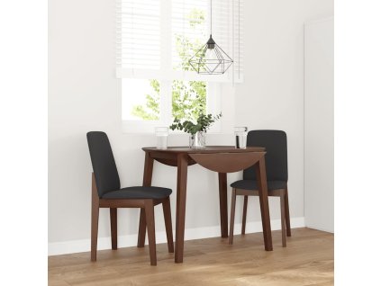 vidaXL Jídelní židle s polštáři 2 ks Hnědá masivní dřevěná guma