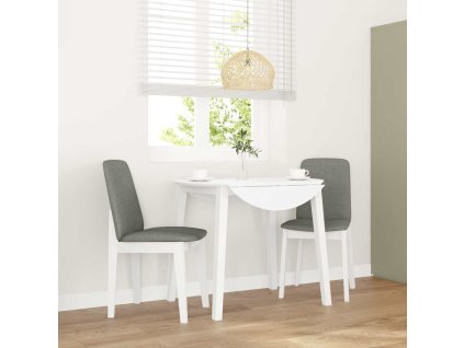 vidaXL Jídelní židle s polštáři 2 ks bílé masivní dřevo gumové