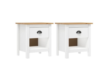 vidaXL Noční stolky 2 ks Hill 46 x 35 x 49,5 cm masivní borové dřevo