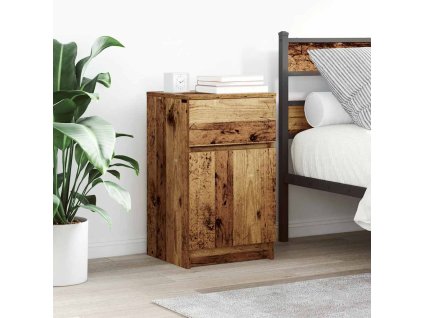 vidaXL Noční stolky 2 ks starého dřeva 39x35x65 cm dřevotříska