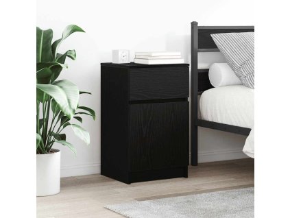 vidaXL Noční stolky 2 ks černé 39x35x65 cm kompozitní dřevo