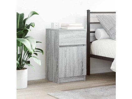 vidaXL Noční stolky 2 ks šedé sonoma 39x35x65 cm kompozitní dřevo