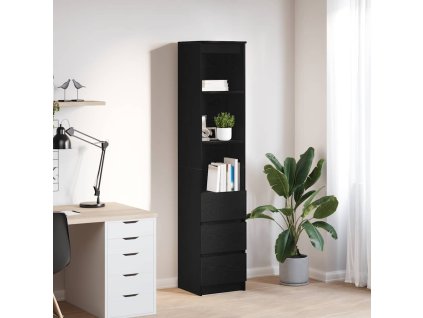 vidaXL Vysoká deska Černý dub 37,5x35x180 cm Dřevěná konstrukce