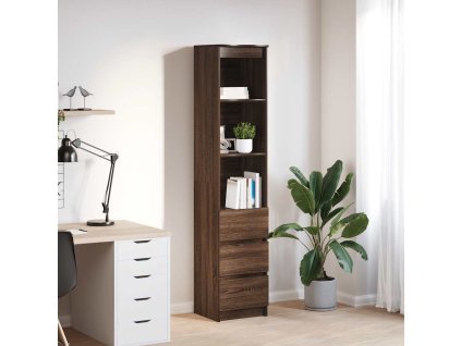 vidaXL Vysoká deska hnědý dub 37,5x35x180 cm Dřevěná konstrukce