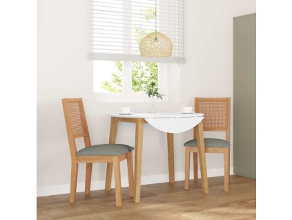 vidaXL Jídelní židle s polštáři 2 ks masivního dřeva s gumou