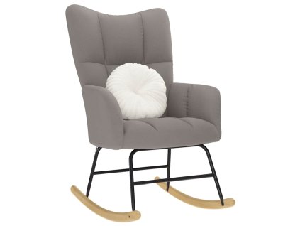 vidaXL Houpací křeslo taupe textil