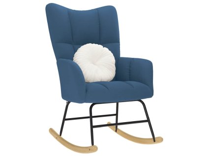vidaXL Houpací křeslo modré textil