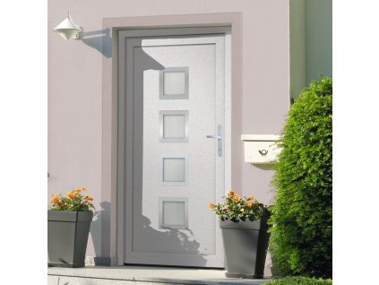 vidaXL Vchodové dveře bílé 108 x 208 cm PVC