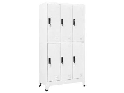 vidaXL Uzamykatelná skříň bílá 90 x 45 x 180 cm ocel