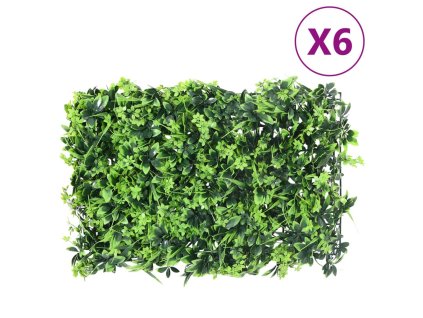 vidaXL Umělý listnatý plot 6 ks zelený 40 x 60 cm