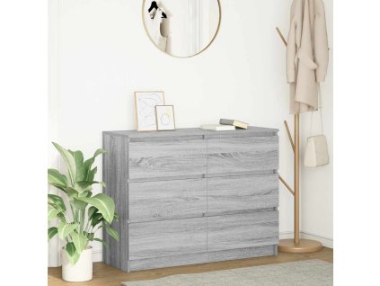 vidaXL Příborník šedý sonoma 100x35x76 cm kompozitní dřevo