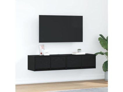 vidaXL TV skříňky 2 ks Dub černý 60x31x25,5 cm Dřevěné konstrukce