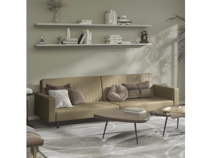 vidaXL 2místná válenda cappuccino umělá kůže