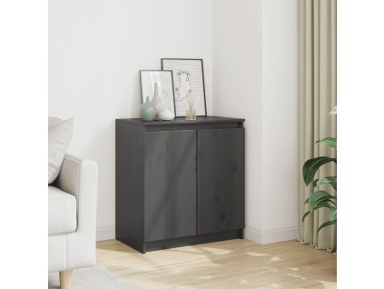 vidaXL Odkládací skříňka šedá 60 x 36 x 65 cm masivní borové dřevo