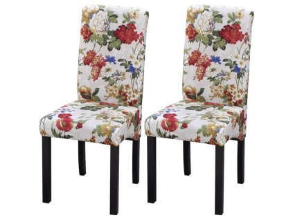 vidaXL Jídelní židle 2 ks vícebarevné textil