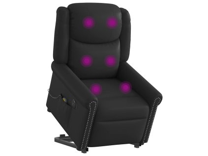 vidaXL Elektrické zvedací masážní polohovací křeslo umělá kůže