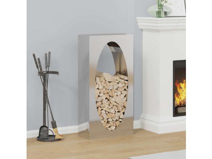 vidaXL Stojan na palivové dřevo 50x23x100 cm z nerezové oceli