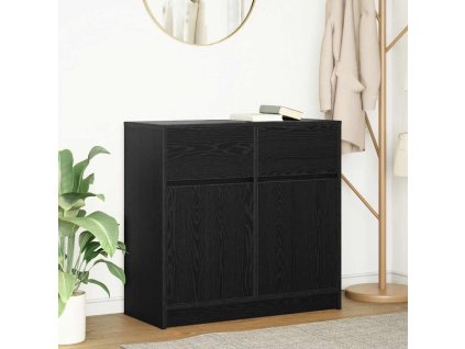 vidaXL Příborník se zásuvkou Černý dub 80x34x76 cm Dřevěná konstrukce