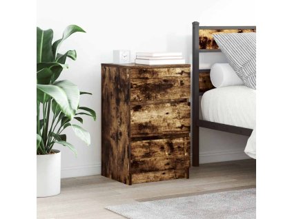 vidaXL Noční skříňky se 3 zásuvkami 2 ks Kouřový dub 39x35x65 cm