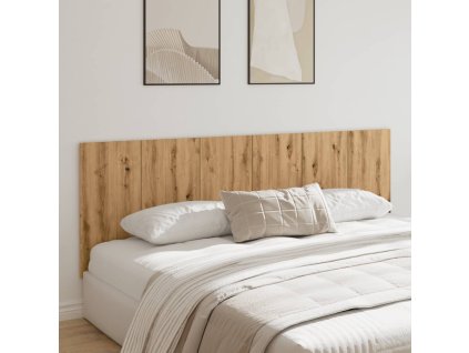 vidaXL Nástěnné čelo postele dub artisan 240x1,5x80cm kompozitní dřevo