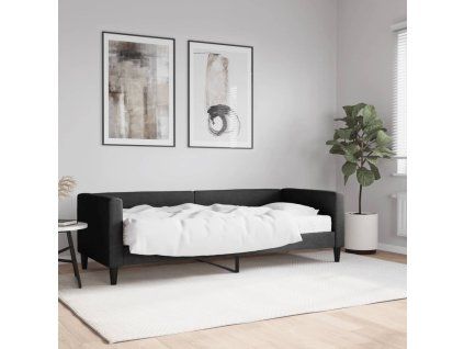 vidaXL Válenda s matrací černá 80 x 200 cm textil