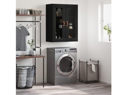 vidaXL Nástěnná skříňka černá 69,5 x 34 x 90 cm