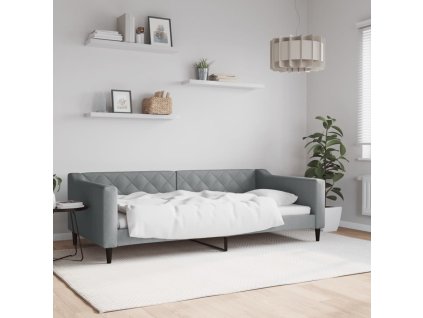 vidaXL Válenda světle šedá 100 x 200 cm textil