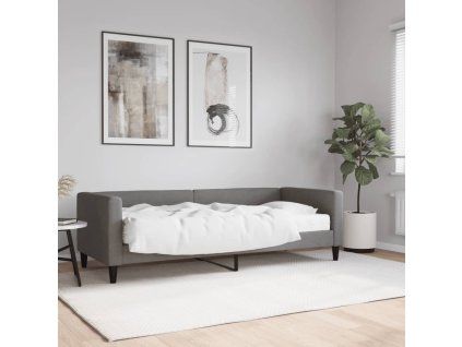 vidaXL Válenda s matrací tmavě šedá 80 x 200 cm textil