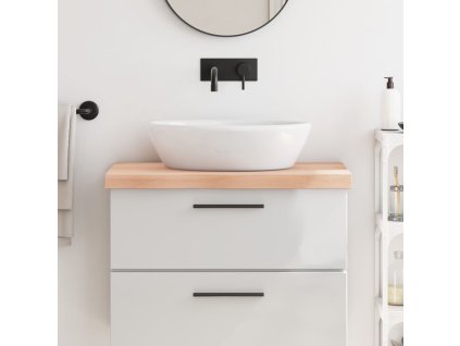 vidaXL Koupelnová deska 80x50x(2-6) cm neošetřené masivní dřevo