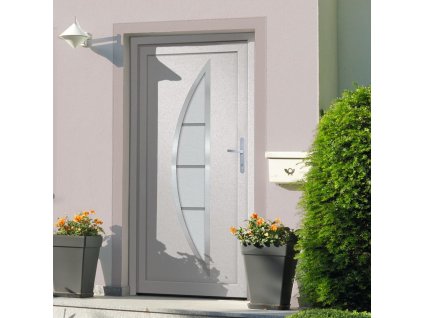 vidaXL Vchodové dveře bílé 108 x 208 cm PVC