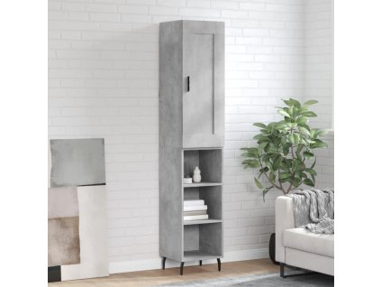 vidaXL Skříň highboard betonově šedá 34,5x34x180 cm kompozitní dřevo