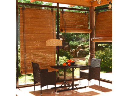 vidaXL 3dílný zahradní jídelní set polyratan a tvrzené sklo černý