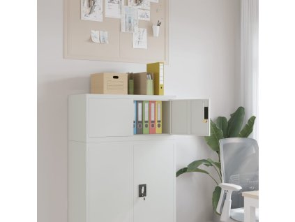 vidaXL Kartotéka světle šedá 90 x 40 x 40 cm ocel